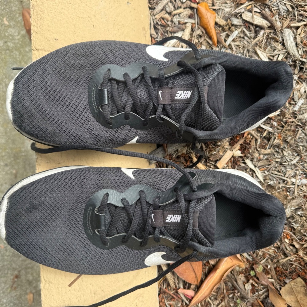 Nike Revolution 6 Next Nature Mens Running Shoes Black White Size 10.5 - Picture 6 of 8